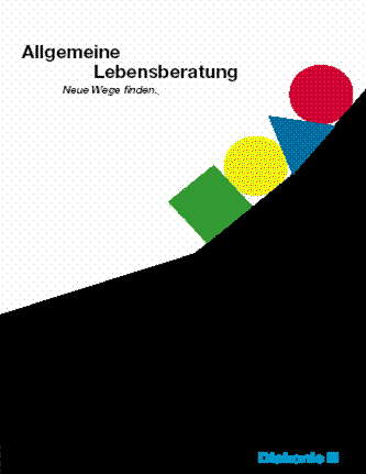 corporate design-Flyer: Allgemeine Lebensberatung - Neue Wege finden.
